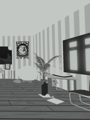 черно-белый мрачный дом