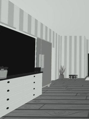 черно-белый мрачный дом