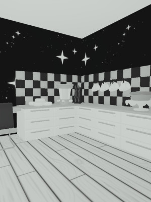 черно-белый мрачный дом