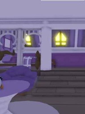 фиолетовый мини дом