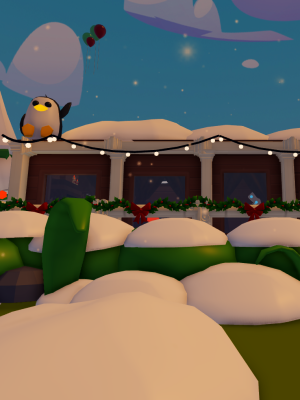 Новогодний Глитч домик