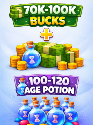 💸 70K-100K БАКСОВ + 100-120 AGE POTION🧪