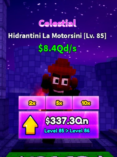 Небесный Hidraantini La Motorsini $8.4Qd/s LVL 85
