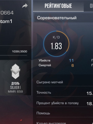 Аккаунт с кучей скинов и норм статами играю с 2023 и есть 90+ часов