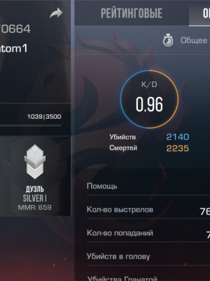 Аккаунт с кучей скинов и норм статами играю с 2023 и есть 90+ часов