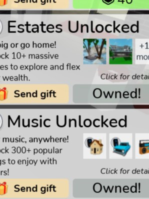 аккаунт с множеством пассов в Brookhaven