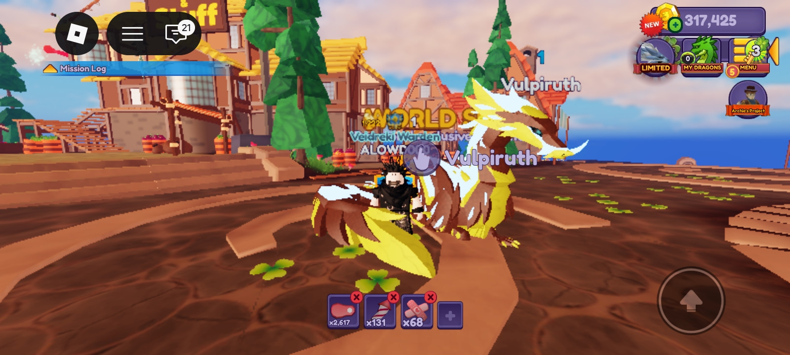 Вулперитх умеет летать но без крылей