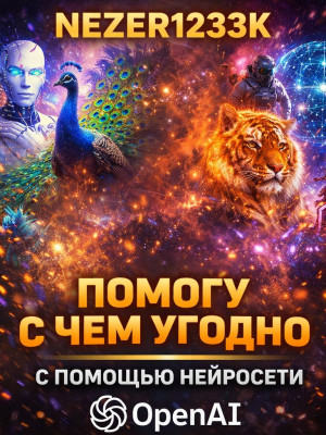 зделаю фотки дз помогу с чем угодно с помощю нейросети