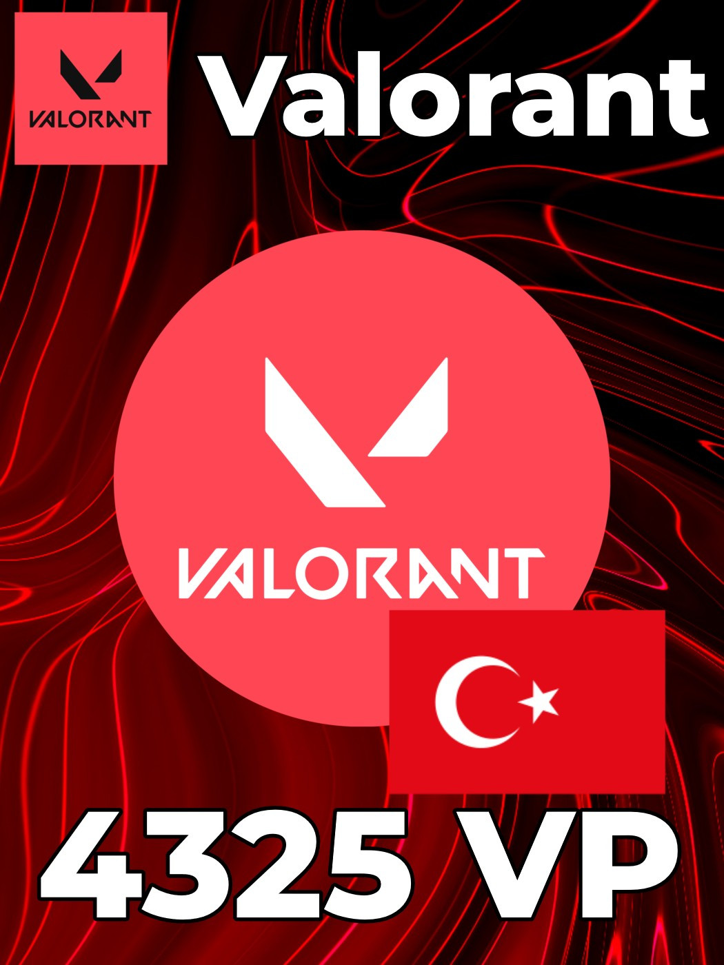 👑 4325 Valorant Points | TR | Подарочная карта 🔑