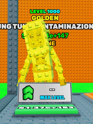 🟨(NEW!✨) DIVINE 1000(MAX) LEVEL GOLDEN TUNG TUNG CONTAMINAZIONE🟨