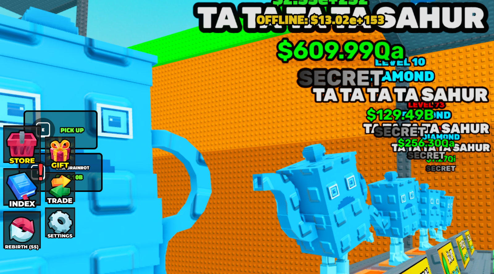 💎10X DIAMOND TA TA TA SAHUR💎 для прокачки (!ЧИТАТЬ ОПИСАНИЕ!)