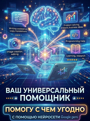 Нейросеть Gemini: Выполню любую работу за вас.