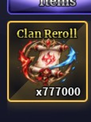 Clan Reroll . 1 шт = 220 клан рероллов