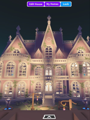 Огромный розовый особняк глитч дом тотал 75к, 3900+ мебели