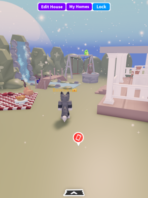 Небольшой домик с водопадом