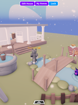 Небольшой домик с водопадом