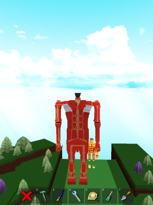 Колоссальный титан из Attack on titan (только колоссальный)