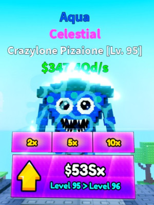 Celectial Crazylone Pizaione $347.4Qd/s LVL 95 Aqua