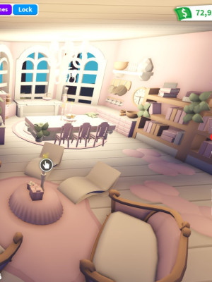 Большой розовый особняк глитч дом всего тотал 75к, 3900+ мебели