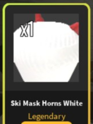 Ski Mask Horns White (Mask)