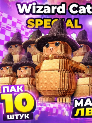 Wizard cat special пак из 10 штук макс lvl50 + подарок