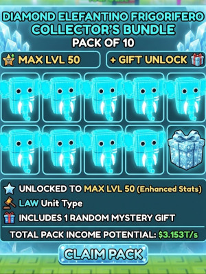 diamond elefantino frigorifero 3.7T/s пак из 10 штук макс lvl50 +подарок