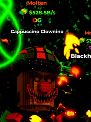 🌈 OG + MOLTEN 🔥 Cappuccino Clownino 🤡 528B/s 60 LVL!!