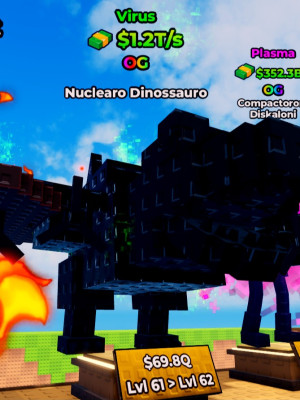 🌈 OG + VIRUS 🦠 Nuclearo Dinossauro 🦖 1.2T/s 61LVL !!!NEW NEW NEW!!!!!