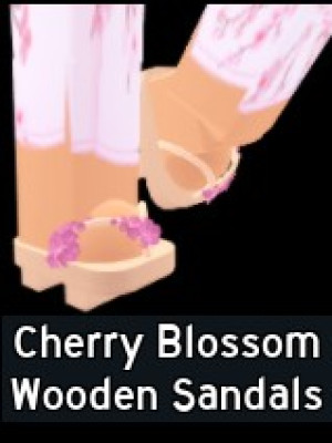 Cherry Blossom Wooden Sandals