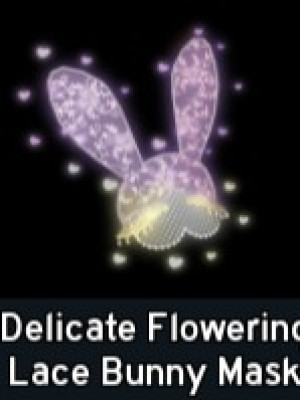 Delicate Flowering Lace Bunny Mask
