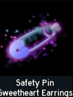Safety Pin Sweetheart Earrings