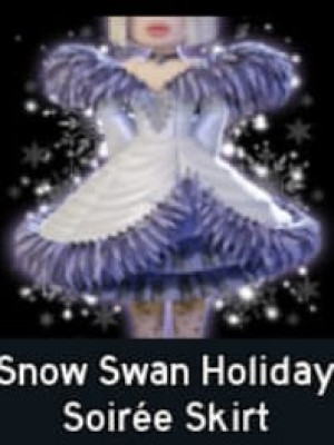 Snow Swan Holiday Soiree Skirt