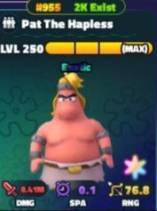 Superstar Pat the happles gold number