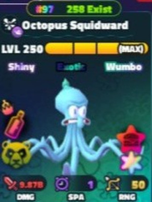 RAINBOW NUMBER SW SUPERSTAR OCTOPUS SQUIDWARD