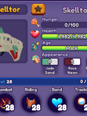 Skelltor 1st Gen / 28 LVL / MAX Age / 5/5 Mut