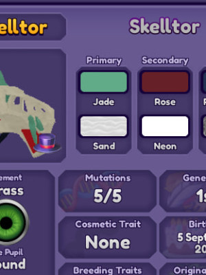 Skelltor 1st Gen / 28 LVL / MAX Age / 5/5 Mut