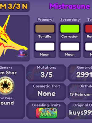 Rare dragon Mistarsune