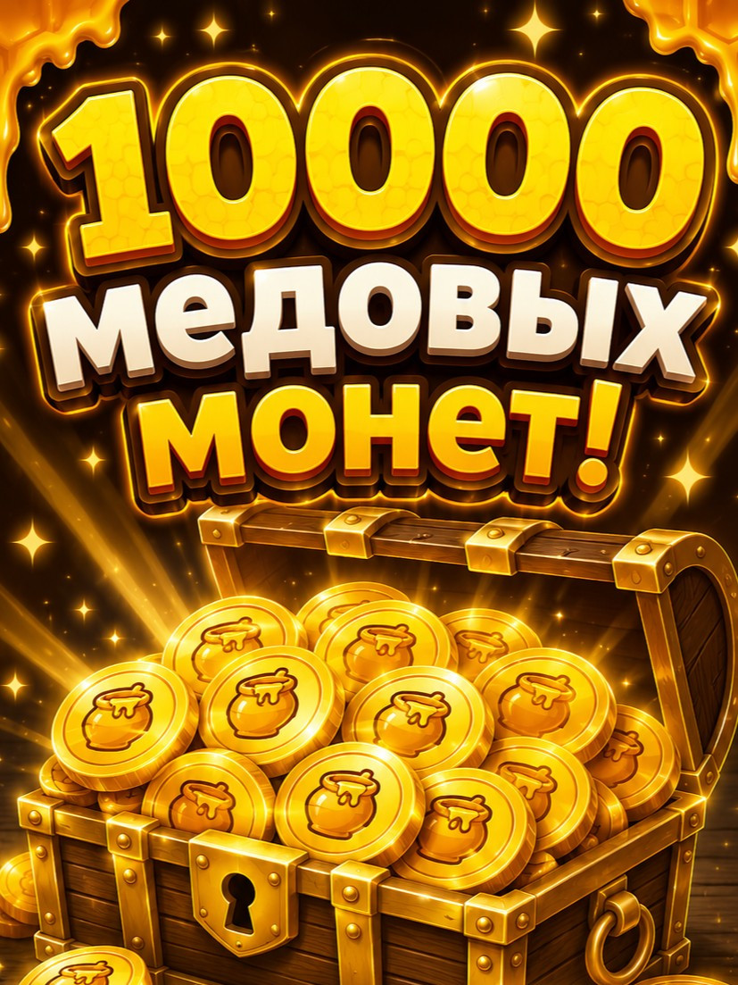 🚀10000 медовых монет!🔥