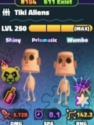 SW SUPERSTAR TIKI ALIENS GOLD NUMBER