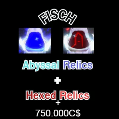 ABYSSAL + HEXED ENCHANT RELICS + 750.000C$ (Rod of the depths set)