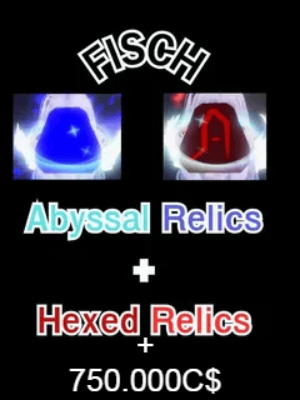 ABYSSAL + HEXED ENCHANT RELICS + 750.000C$ (Rod of the depths set)