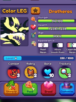 Dratheros / LVL 4 / легендарный цвет / вирус + подарок!