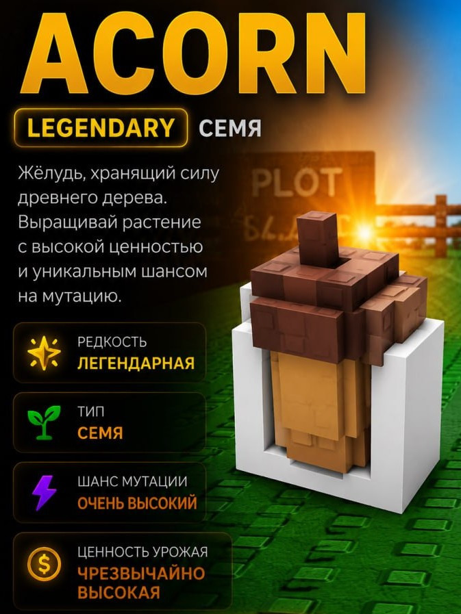 Acorn seed (желудь)