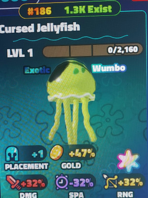 продаю Cursed jellyfish с золотым номером #186