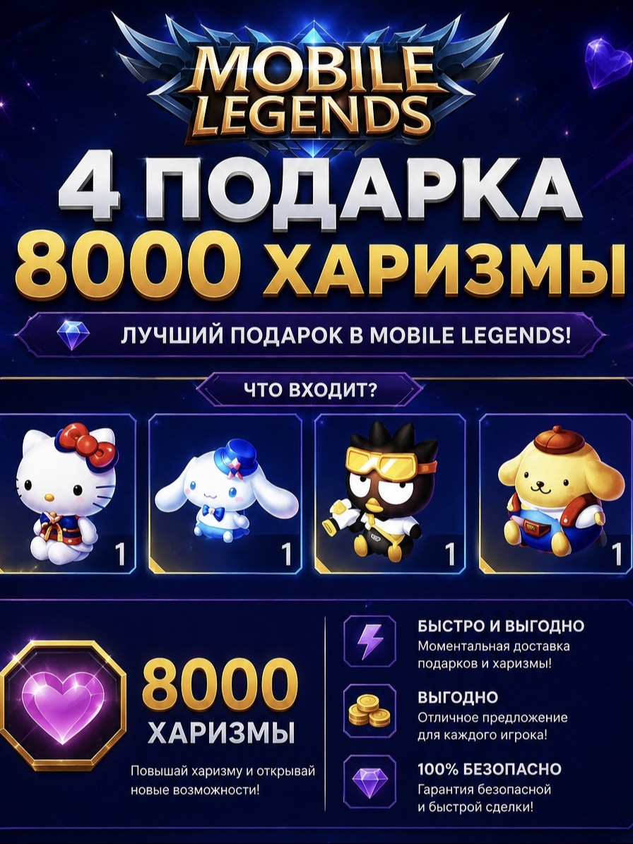 4 ПОДАРКА (8000 ХАРИЗМЫ)