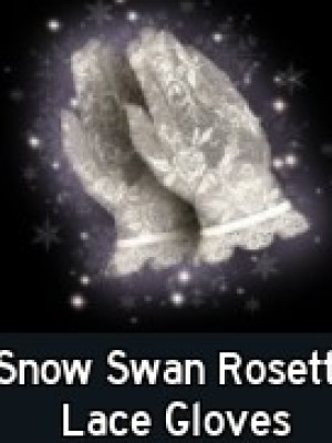 Snow Swan Rosette Lace Gloves