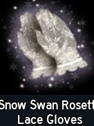 Snow Swan Rosette Lace Gloves