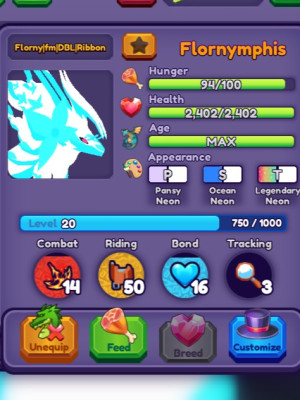 Flornymphis / 20 LVL /ленедарный цвет и лег цвет глаз / suncatcher