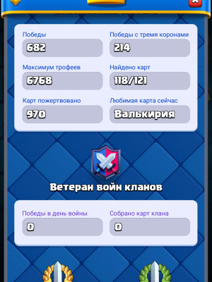 Хороший аккаунт в клещ рояль для новичка
