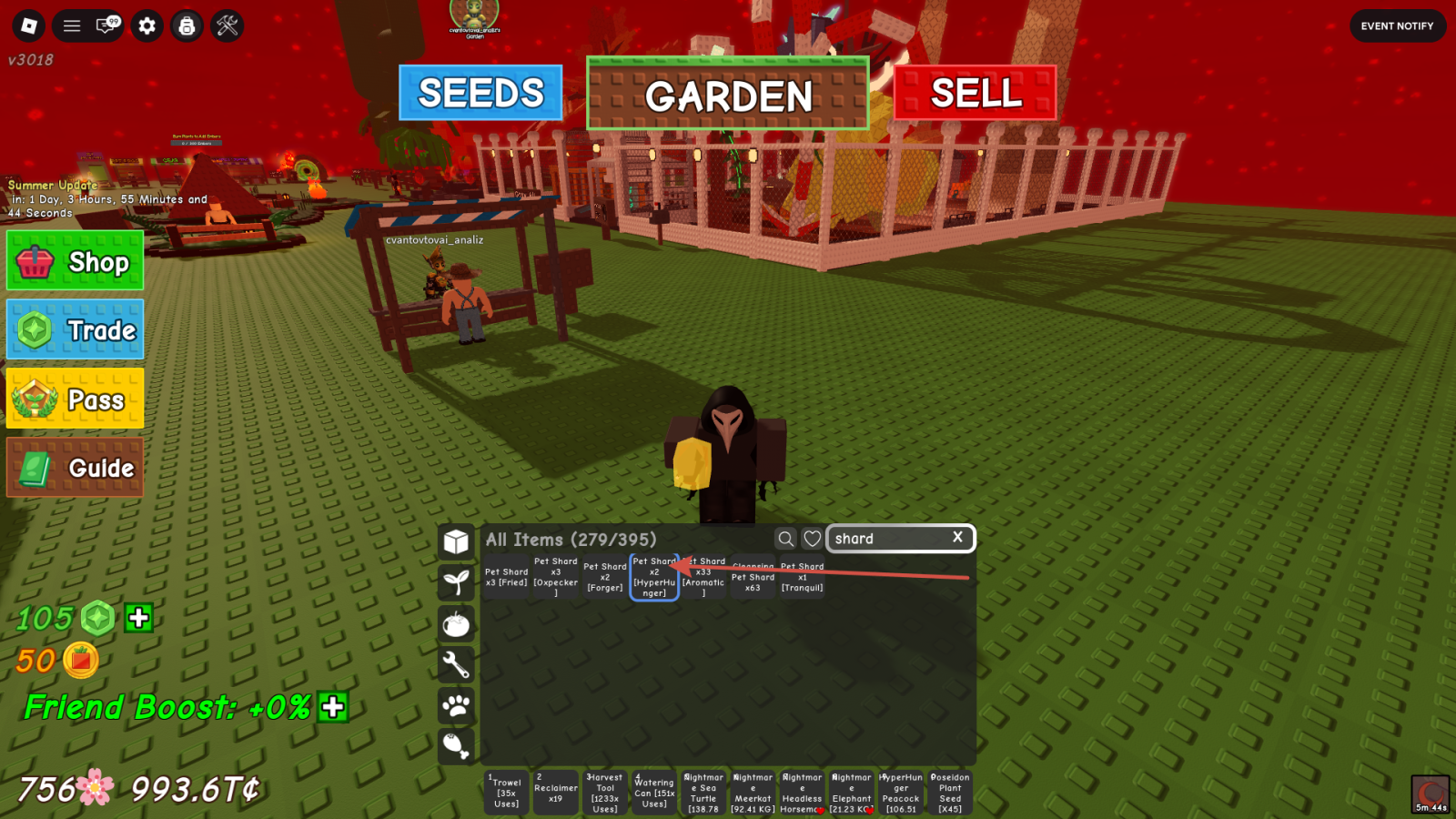 (ДЕШЕВО)hyper hunger shards grow a garden